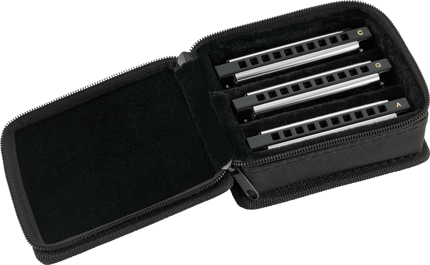 Blues Deluxe Harmonicas - 3 Pack with Case