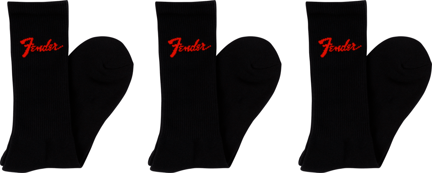 Classic Fender® Logo Crew Socks, 3-Pack